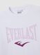 White pure cotton regular fit Everlast T-shirt_5