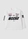 White pure cotton crew-neck racing print T-shirt for boys_0
