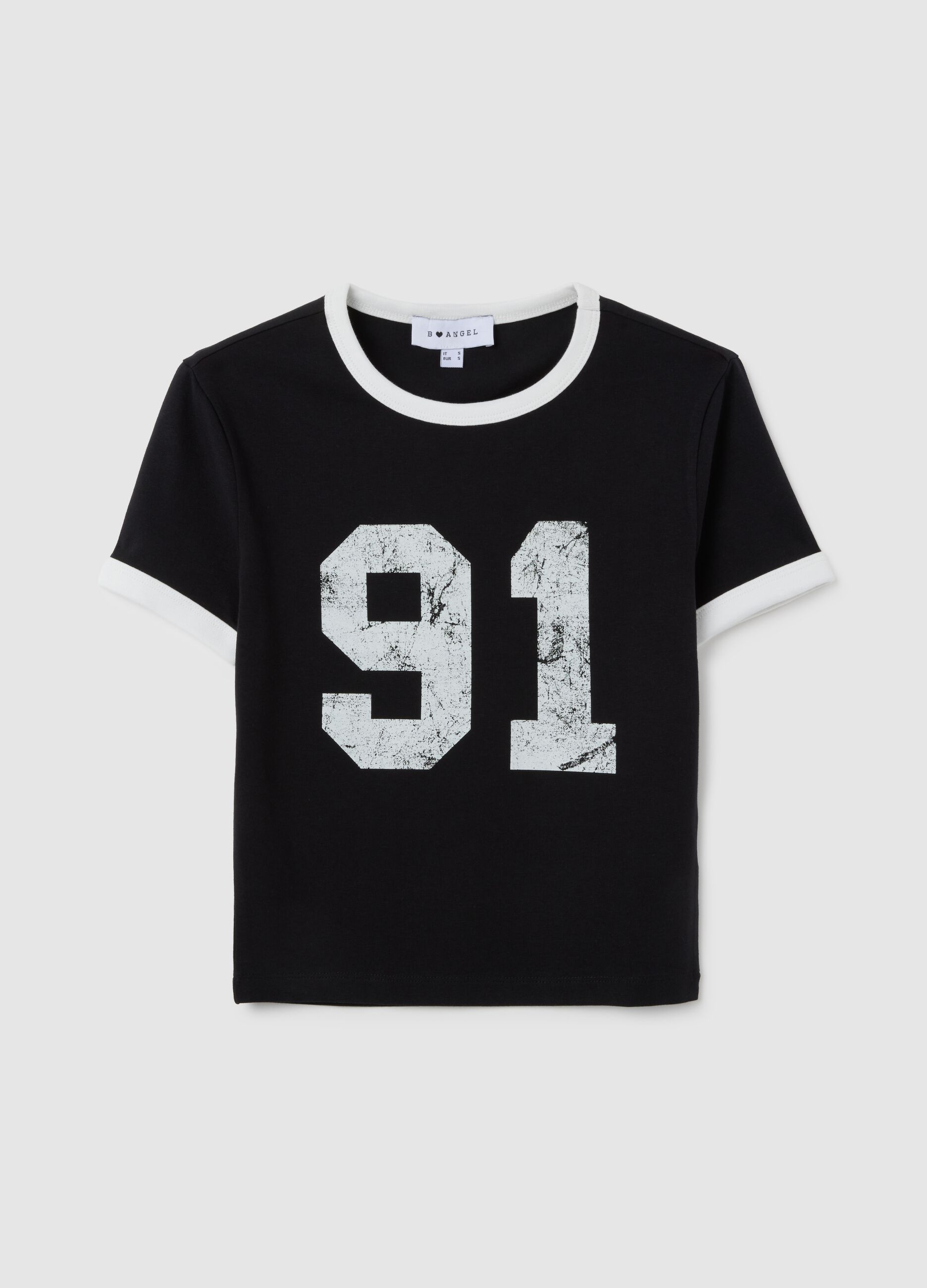 Women's multi-colour stretch cotton T-shirt