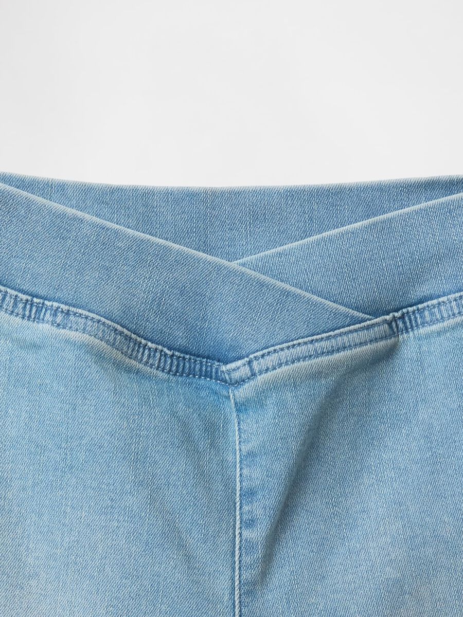 Blue denim shorts for girls_4
