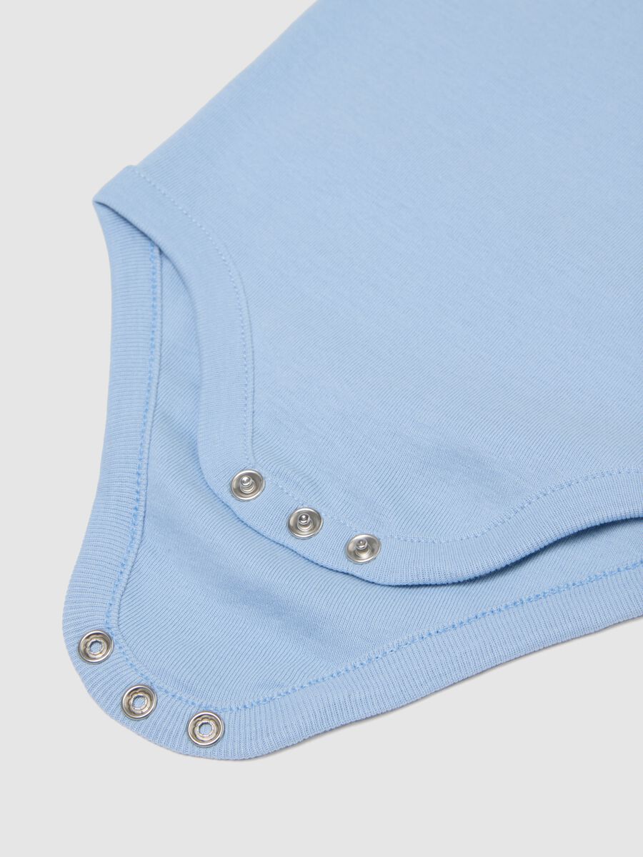 Tripack body senza maniche in puro cotone multicolor da neonato_3