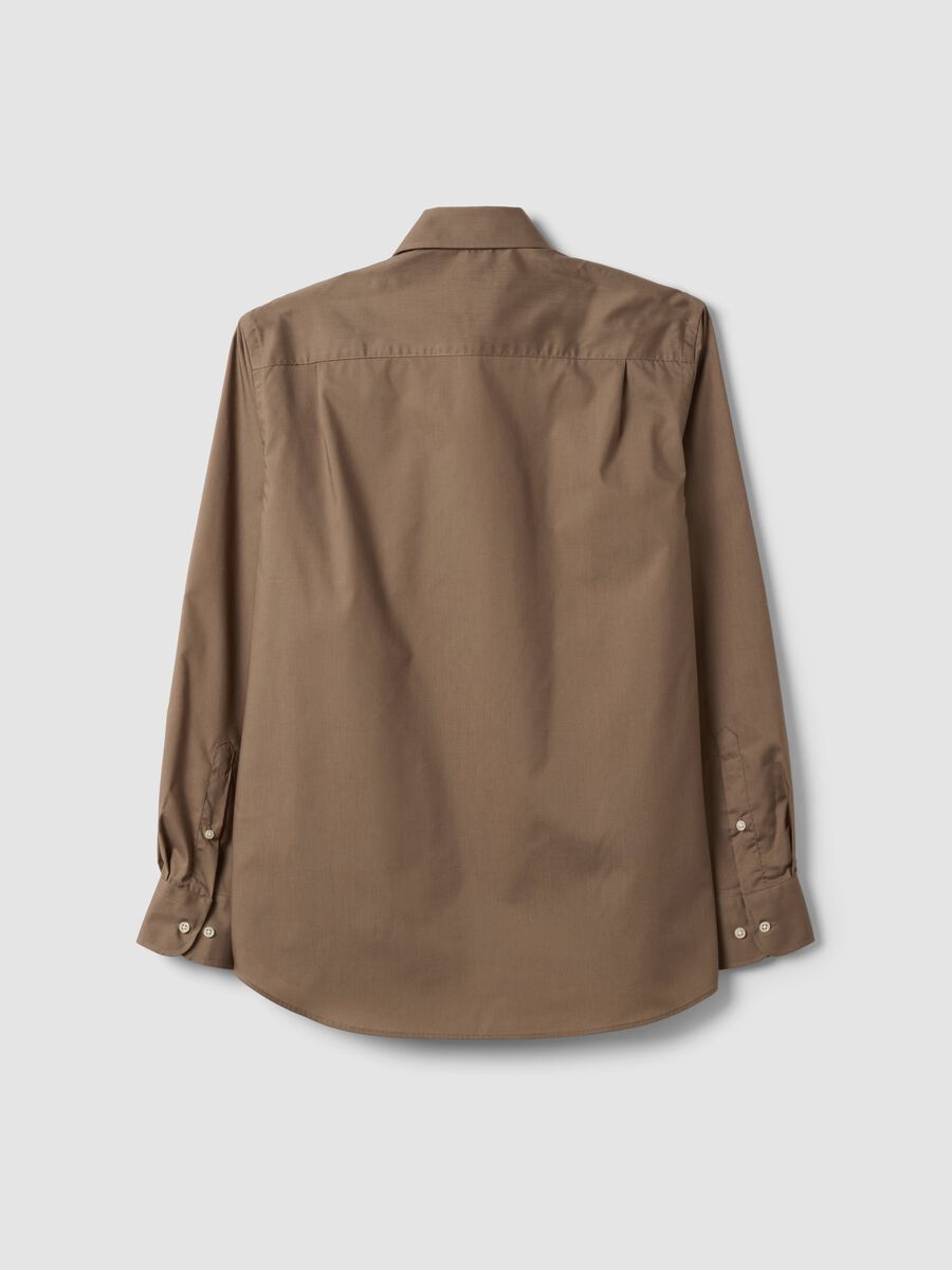 Camicia marrone regular fit con collo button-down easy iron_5