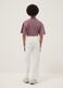 Pantaloni culotte in cotone elasticizzato bianchi da ragazza_1