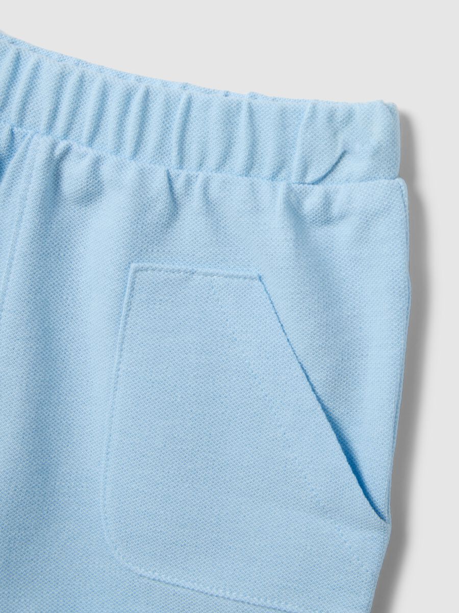 Set maglia pantaloncini in puro cotone multicolor da neonato_3