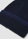 Blue beanie with turn-up_1