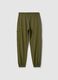 Boys' green pure cotton jogger trousers regular fit_4