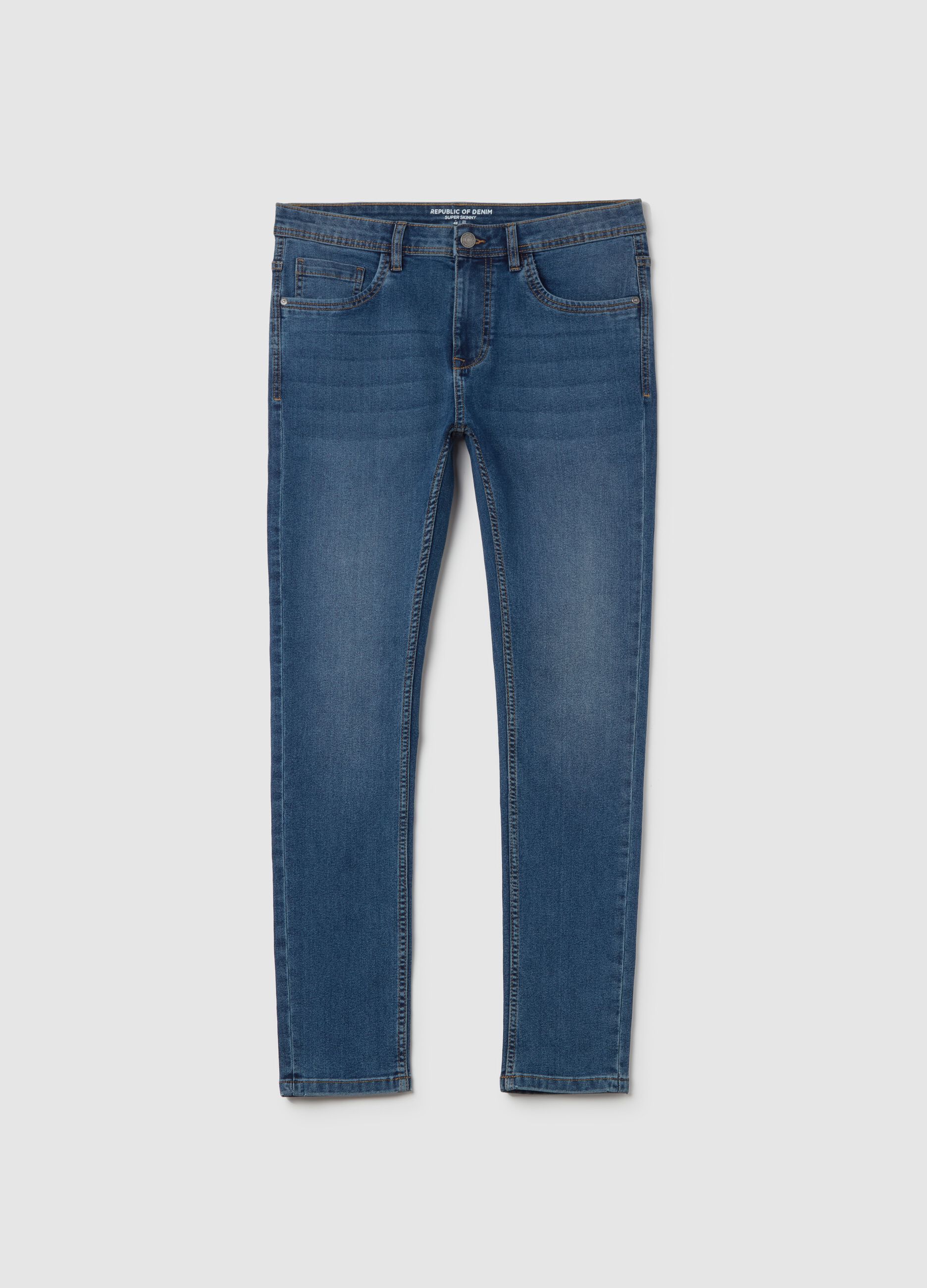 Super-skinny-fit jeans with fading