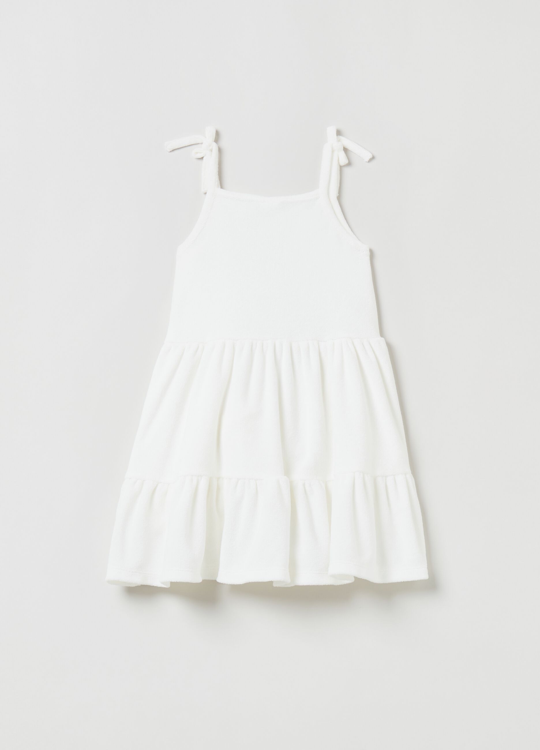 Tiered terry dress
