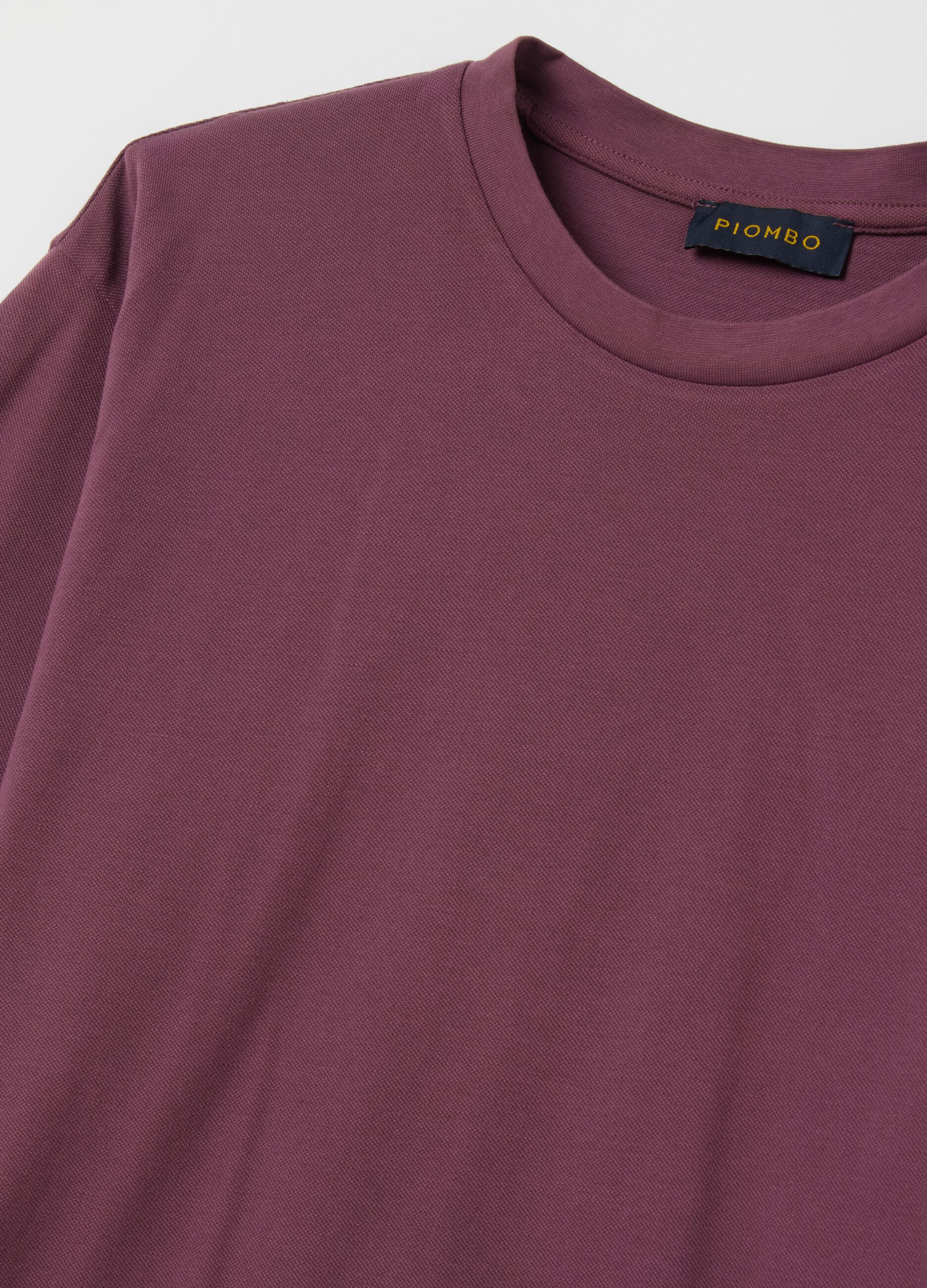 Solid colour cotton T-shirt