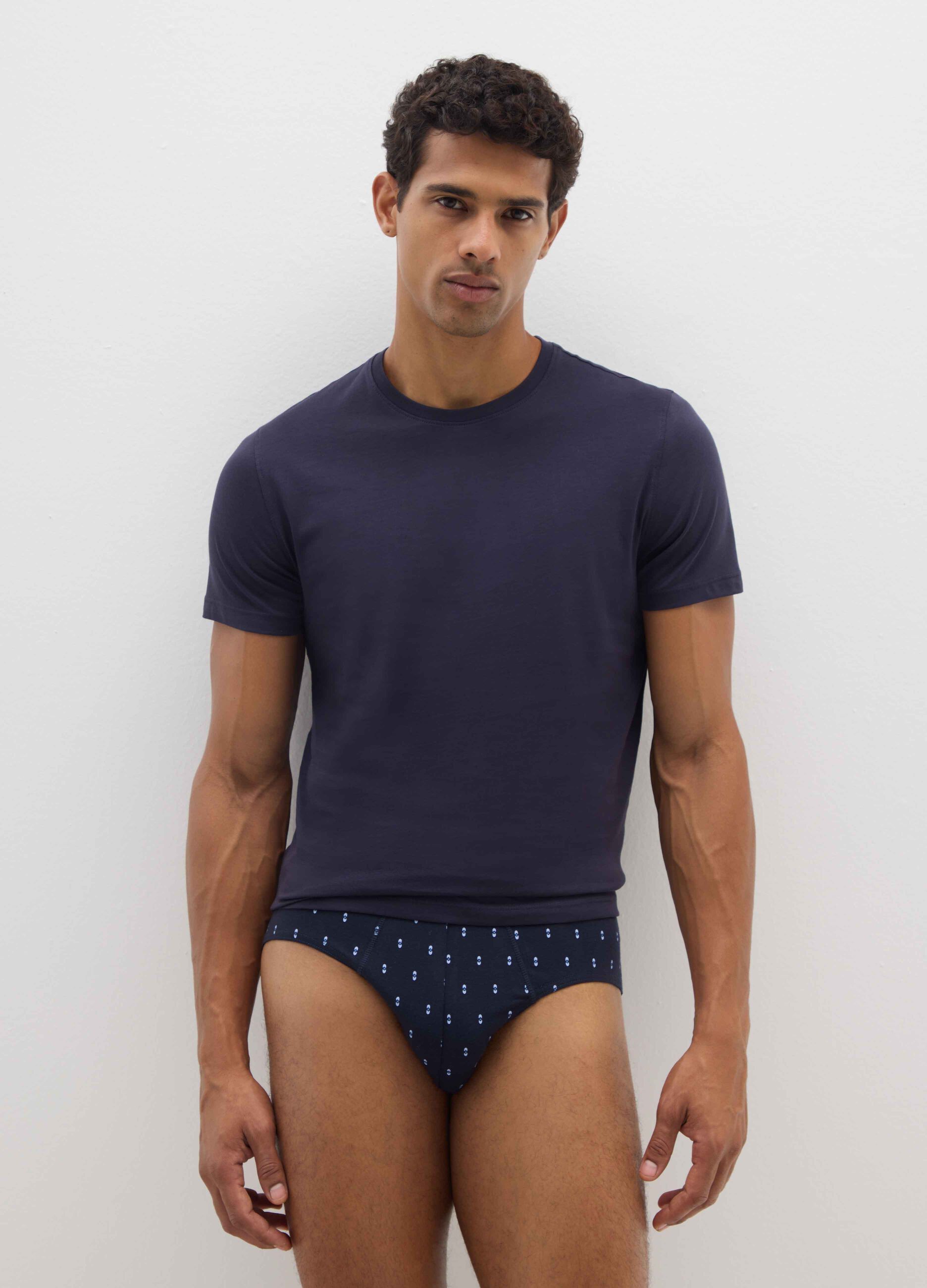 Set of multicolour elastic cotton slip tripack