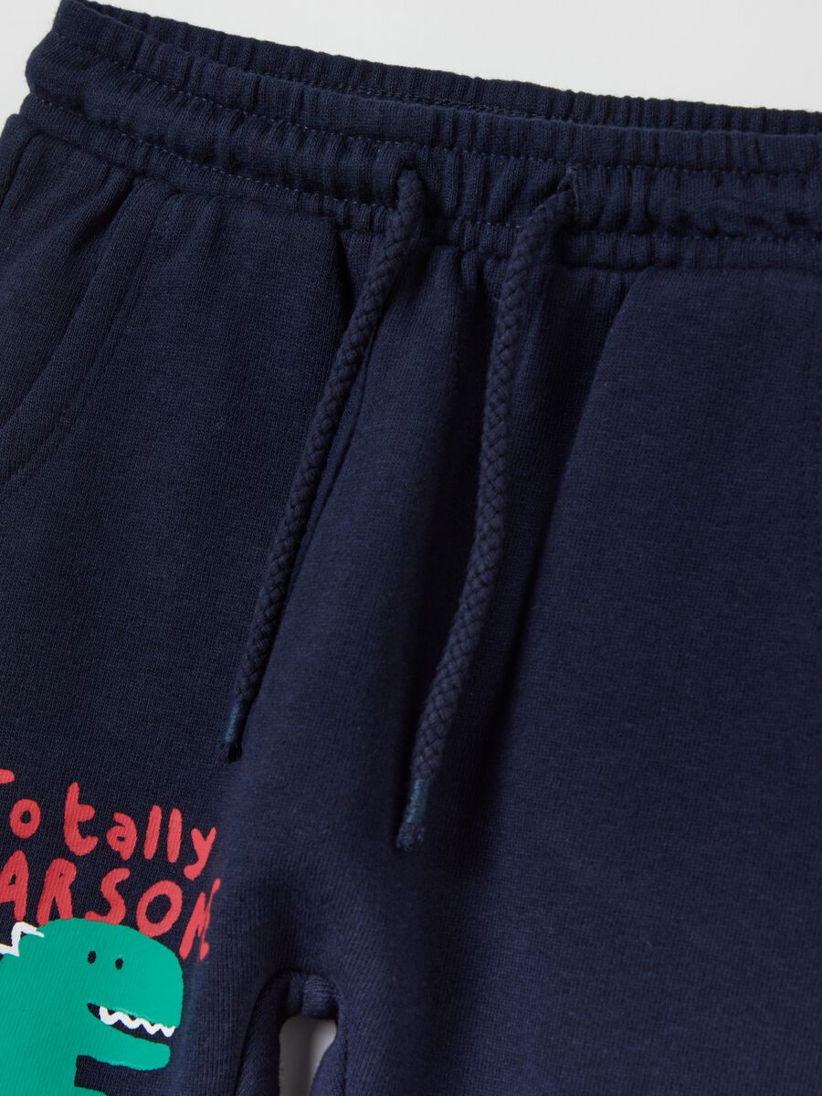 Joggers in French terry with "Totally ROARSOME" print_2