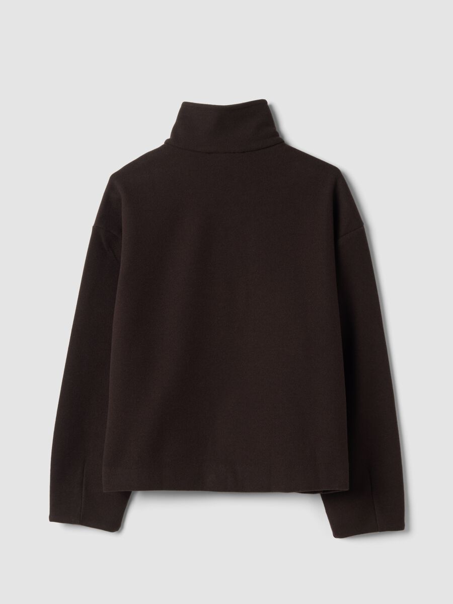 Cardigan marrone in misto viscosa regular fit_2