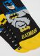 Multicolor Cotton Blend Kids' Non-Slip Socks with Batman Print_0