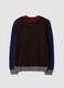 Men&rsquo;s brown crew-neck jumper in stretch wool and alpaca, regular fit_4
