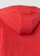 Red hooded sweatshirt in pure organic cotton, regular fit, for boys_3