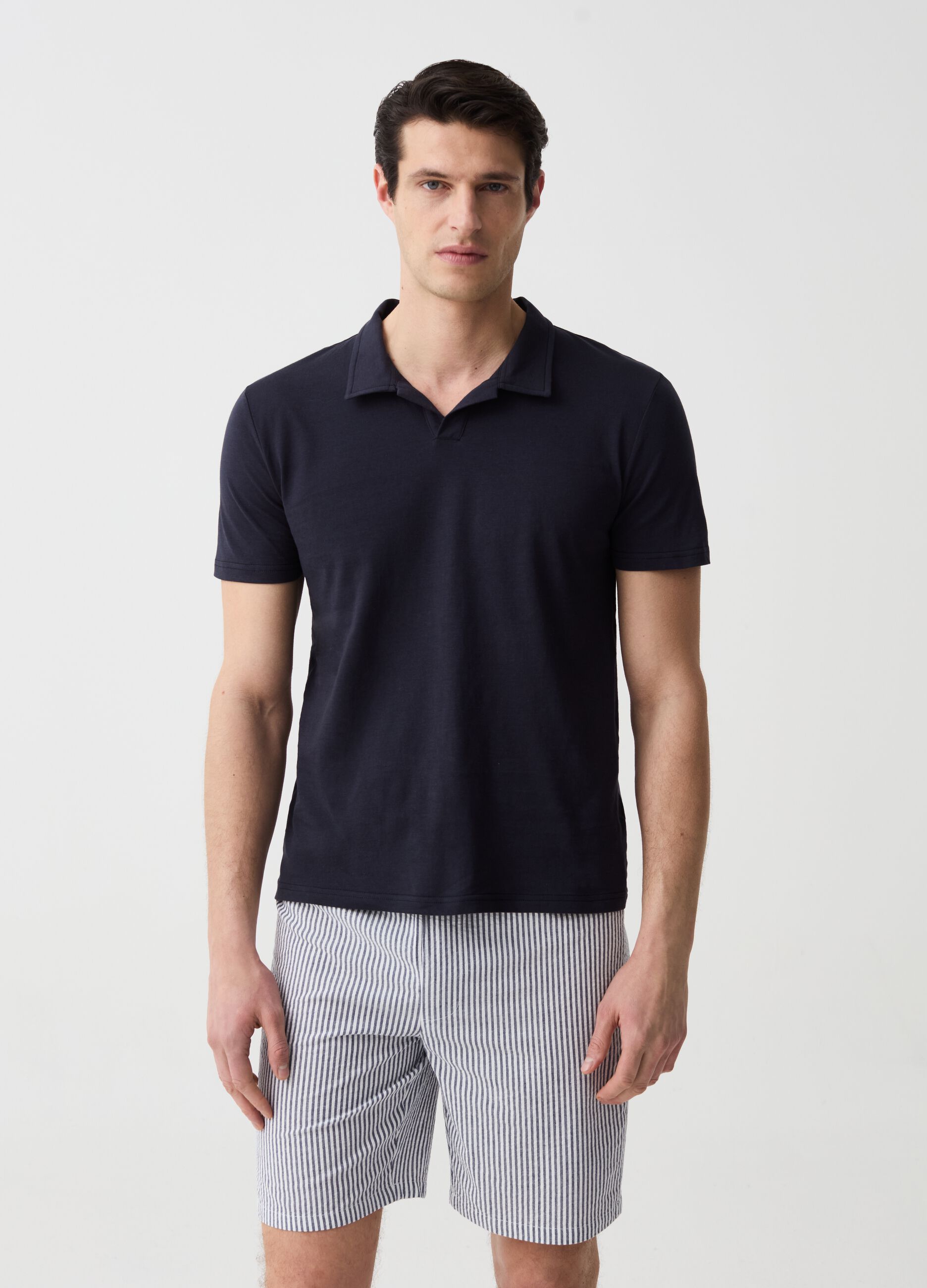 Ovs Pigiama corto top con scollo a polo