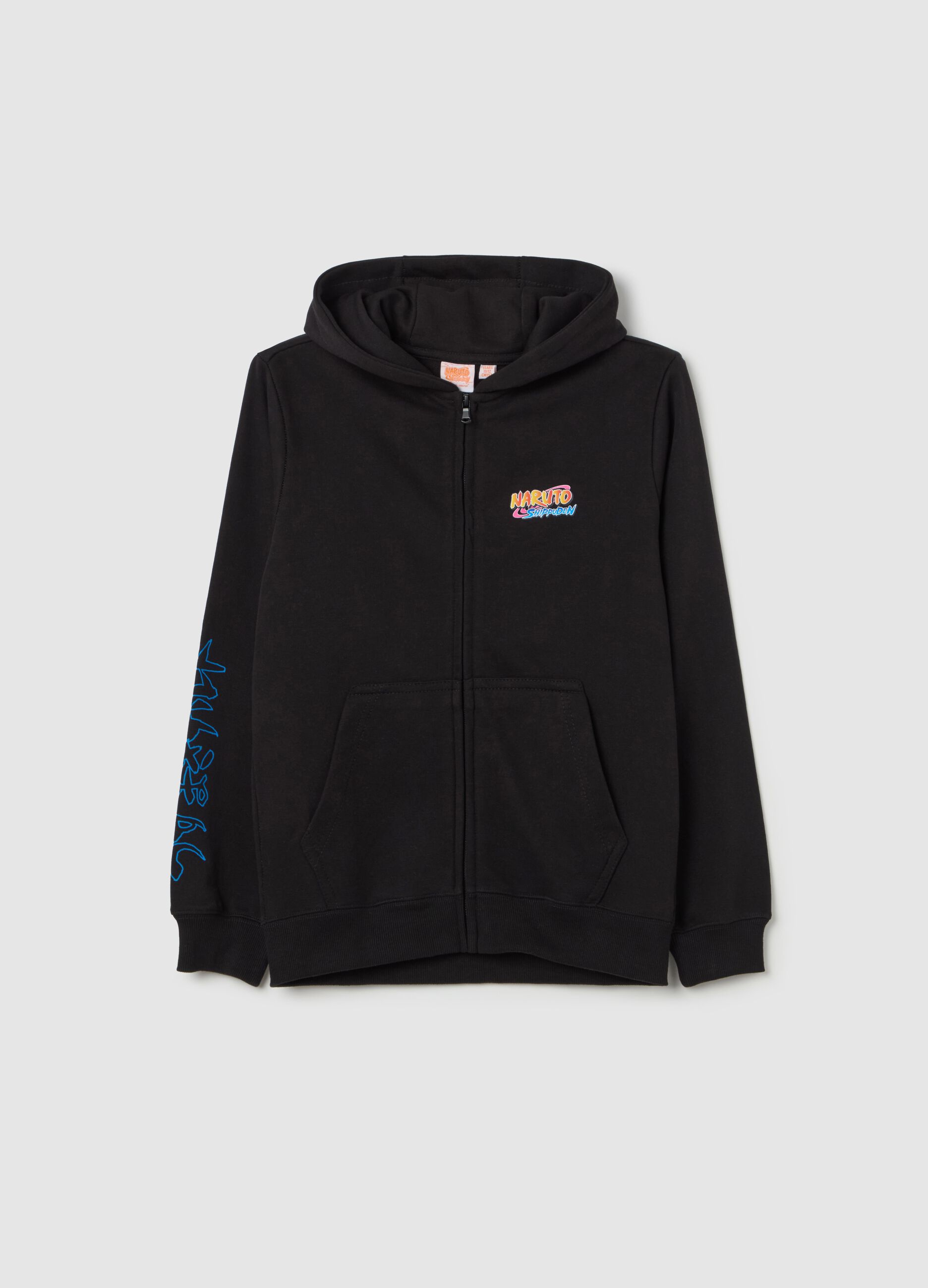 Full-zip con cappuccio e stampa Naruto 