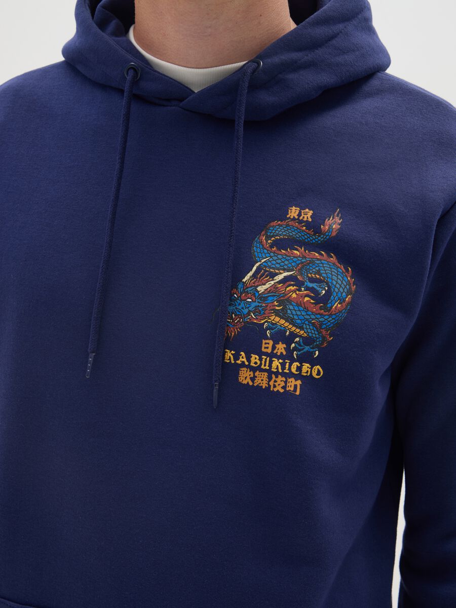 Blue Cotton Blend Hoodie_3
