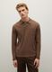 Brown pure cotton regular fit polo_1