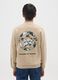Children's jumper in beige cotton blend regular fit_1