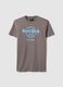 Grey regular fit pure cotton T-shirt with Hard Rock Cafe logo_4