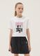 White organic cotton printed T-shirt_0