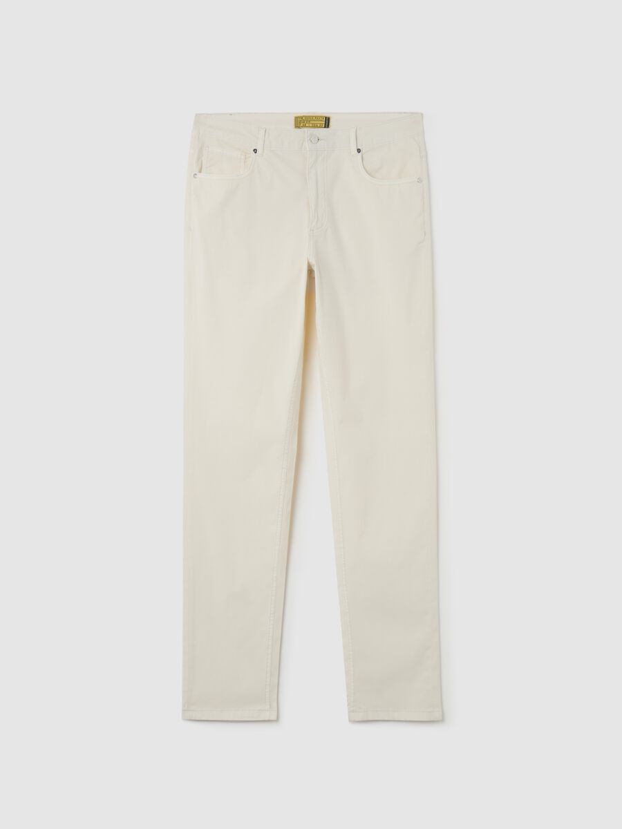 Slim-fit trousers in cotton poplin_4