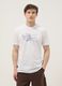 White pure cotton regular-fit printed T-shirt_0