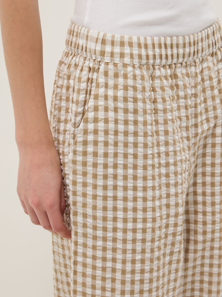 Multicolour check pure cotton pyjama trousers regular fit_3