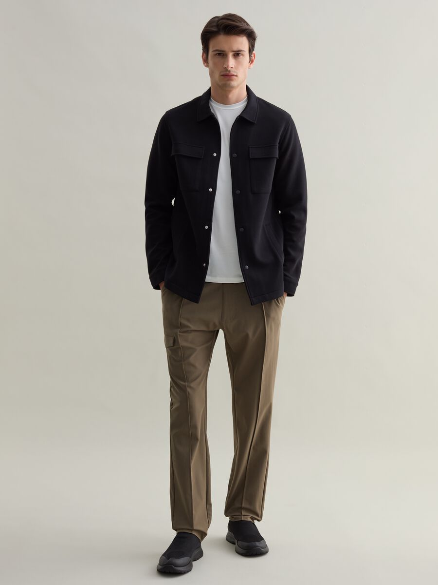 Tech shacket in technical fabric_1