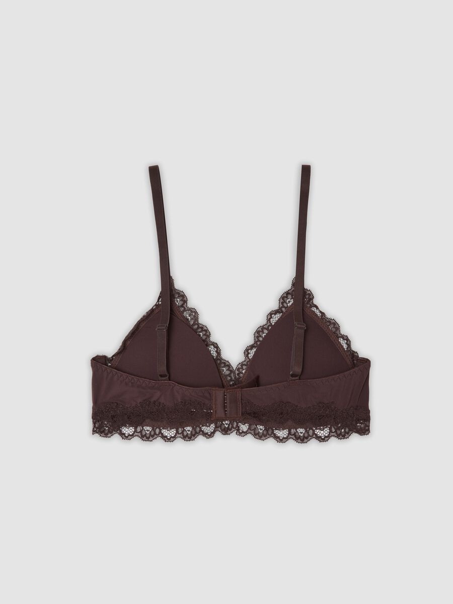 Reggiseno a triangolo marrone in microfibra elasticizzata con pizzo_6