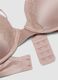 Pink stretch microfibre bra with lace_1