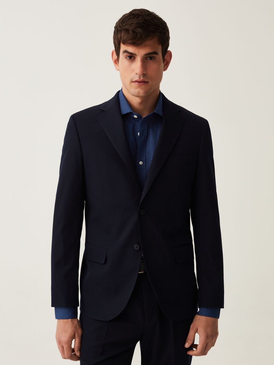 Blazer regular fit blu navy_0