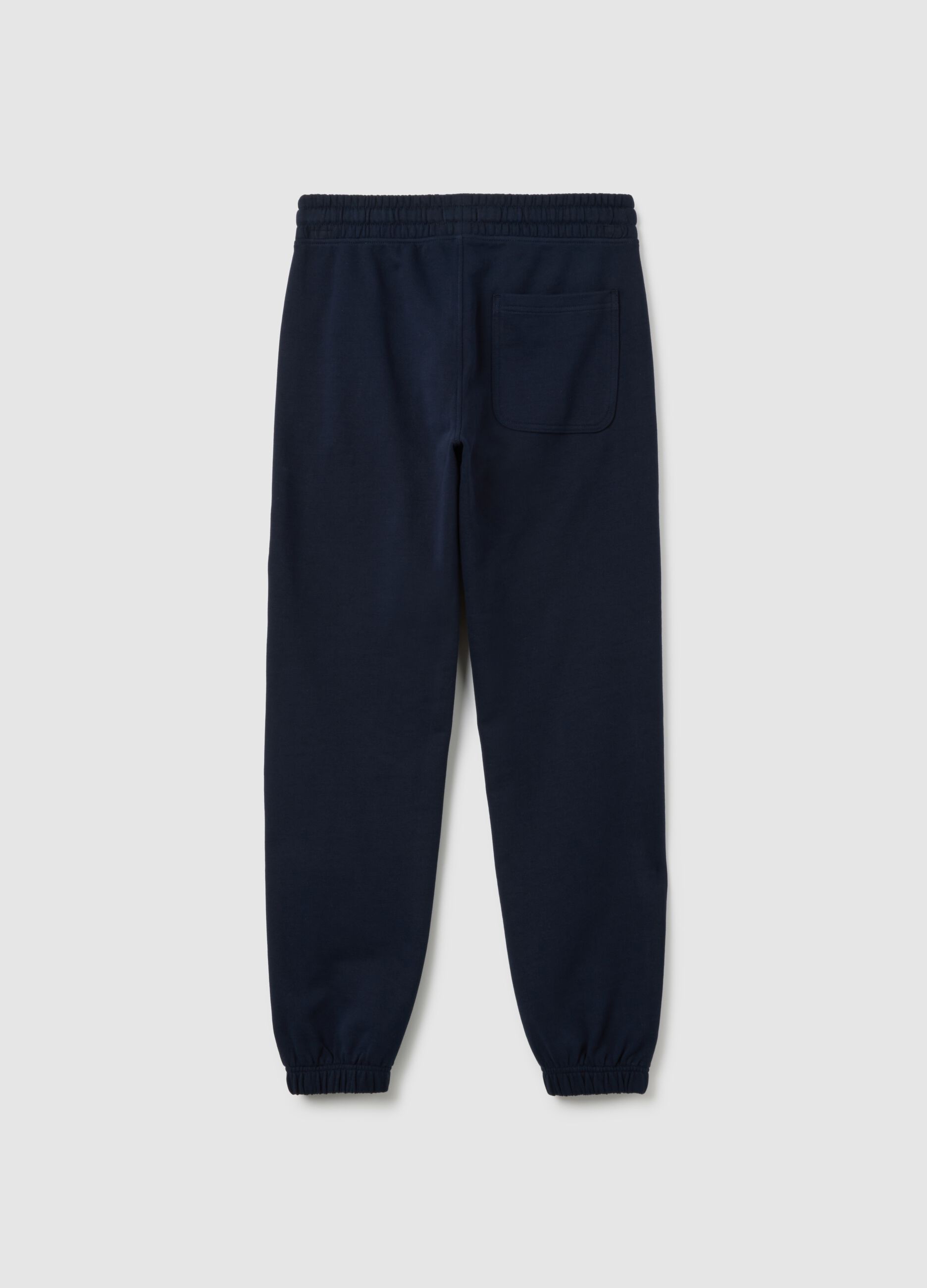 Boys' blue pure cotton jogger trousers in regular fit