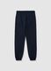 Boys' blue pure cotton jogger trousers in regular fit_1