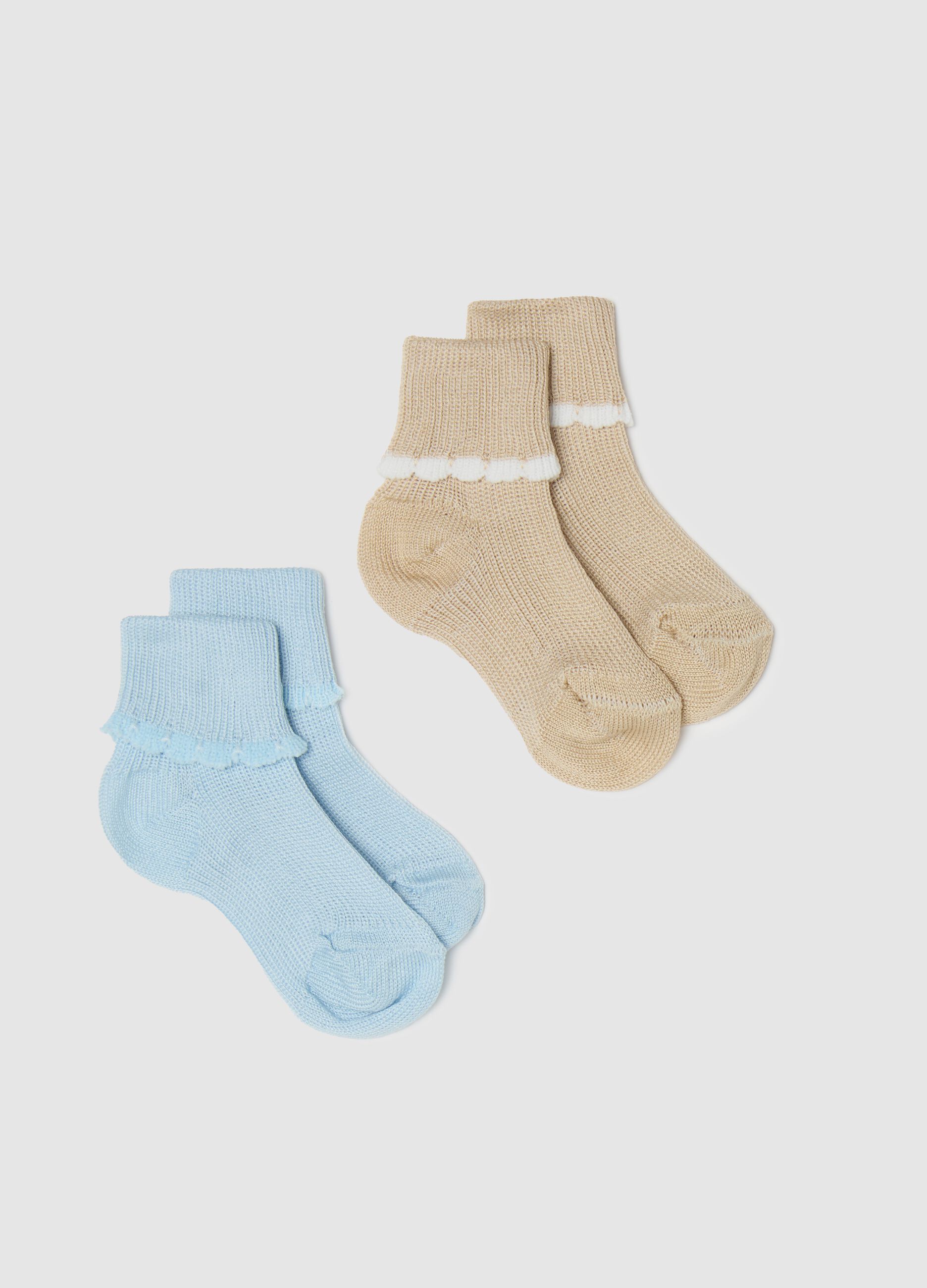 Two-pair pack first days short socks