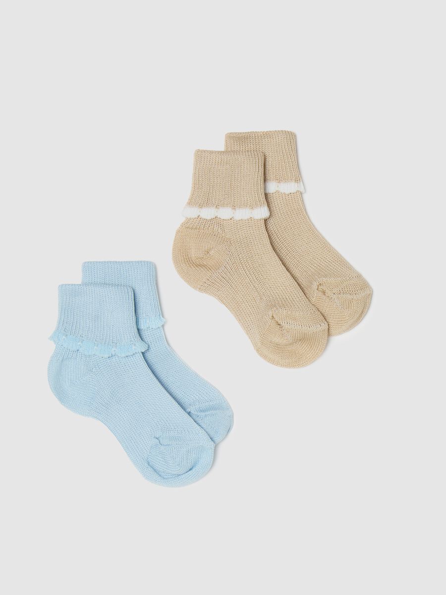 Two-pair pack first days short socks_0