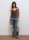 Brown fitted sequin stretch tank top_1