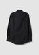 Black slim-fit shirt with classic collar, easy iron_5