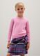 Girls' Pink Pullover in Pure Wool_0
