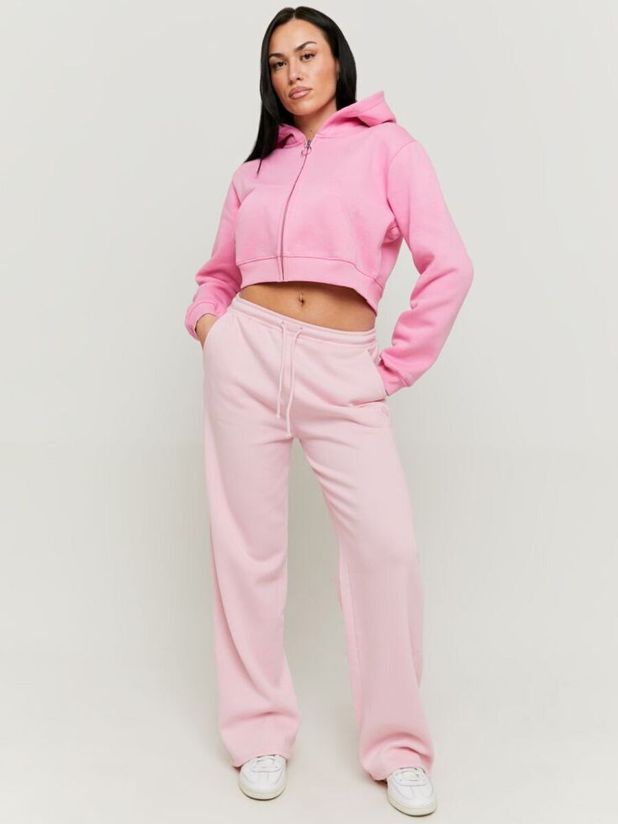 Completo sporty da donna in misto cotone rosa_0