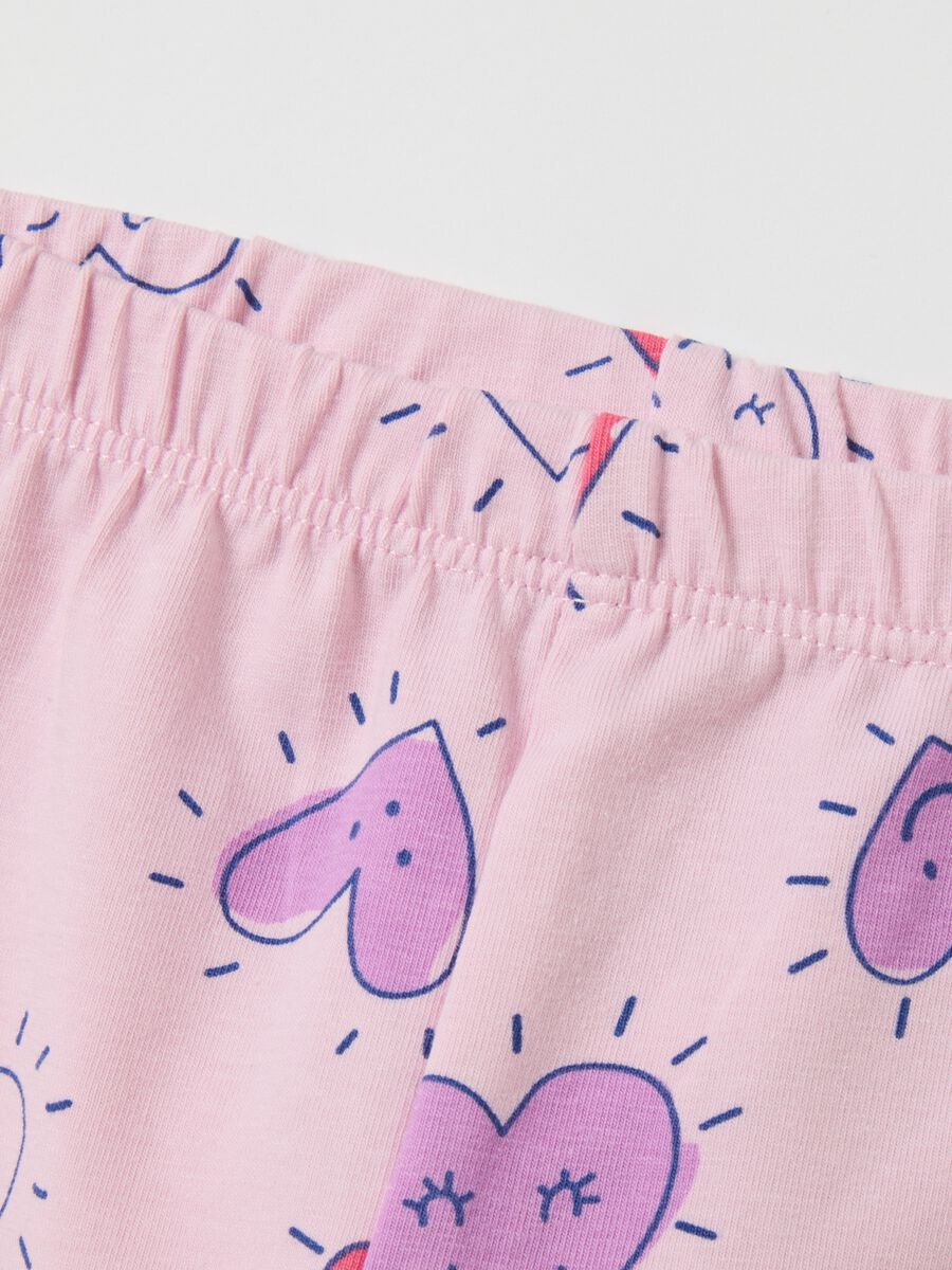 Girls' Pink Stretch Cotton Leggings_2