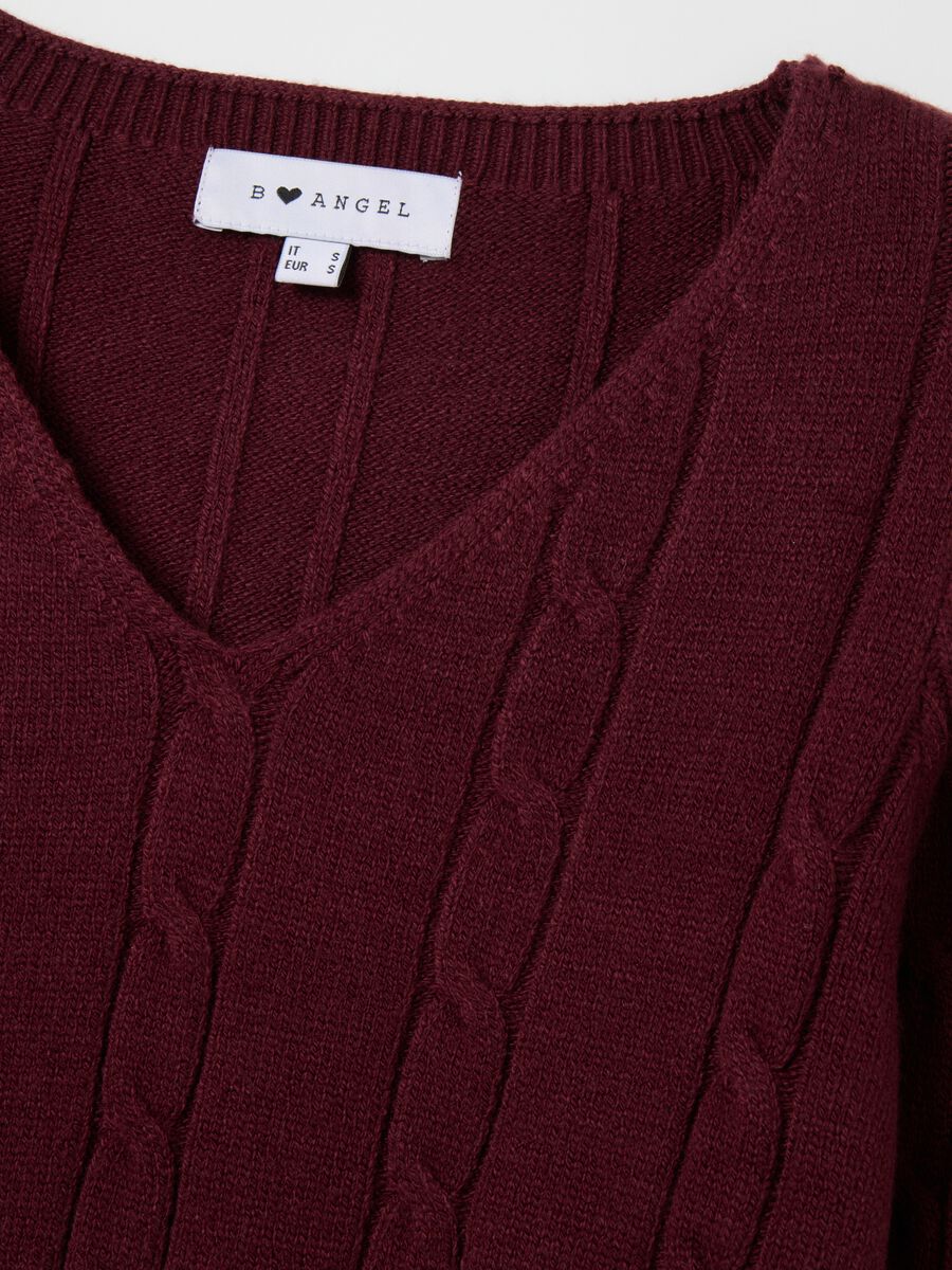 Red Cotton Blend Jumper Regular Fit_5