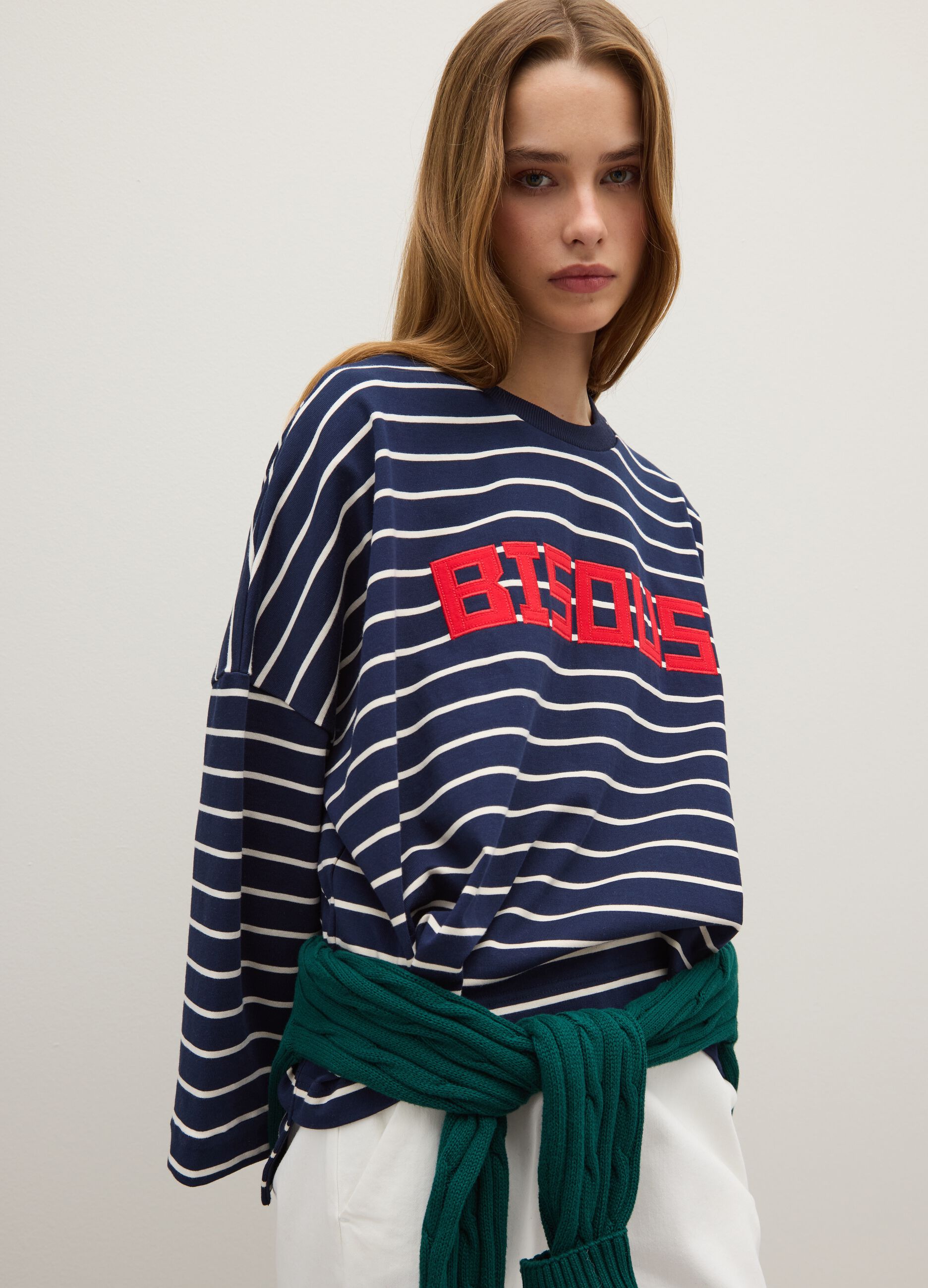 Multicolour Cotton Oversized T-shirt