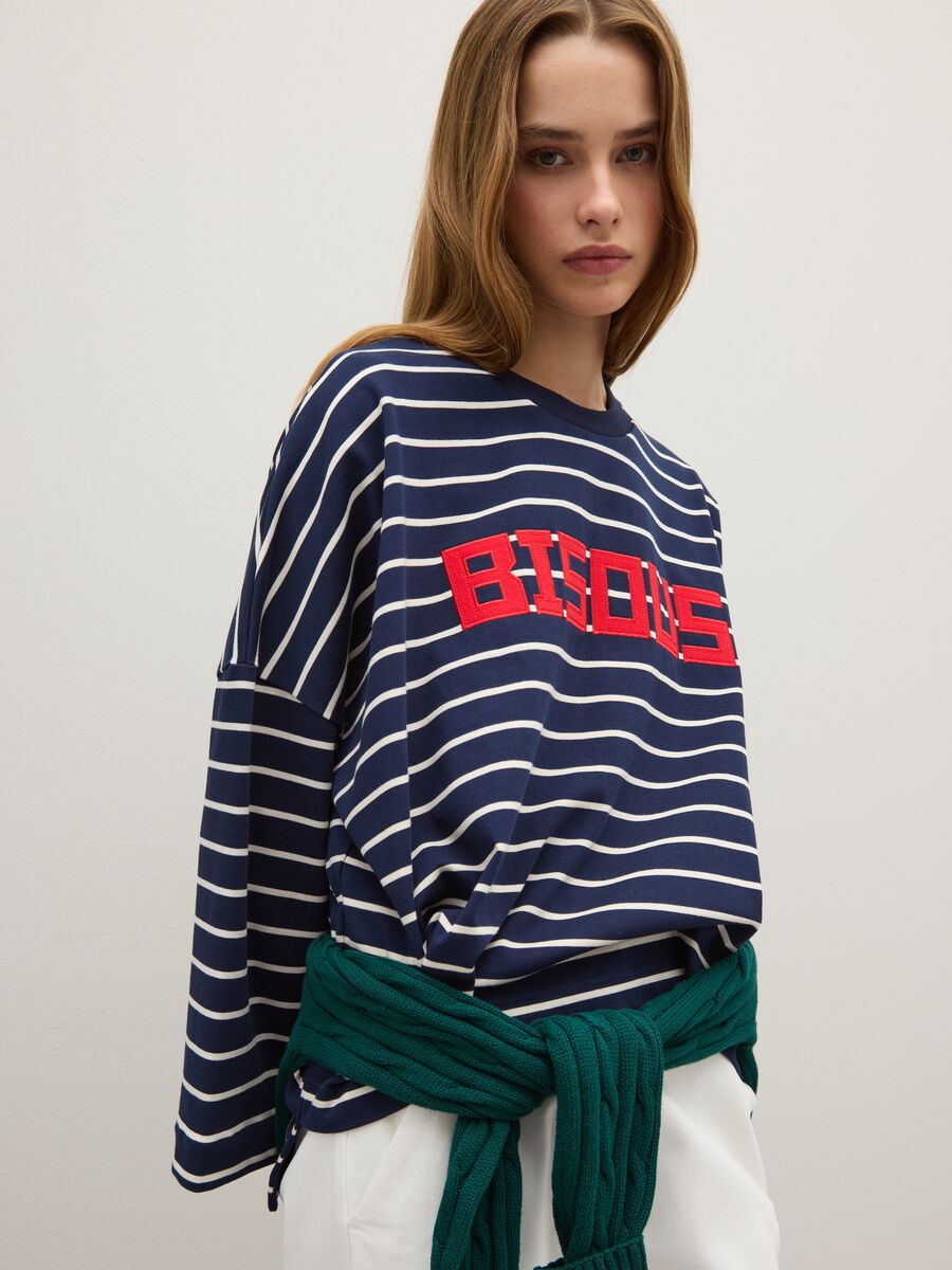 Multicolour Cotton Oversized T-shirt_0