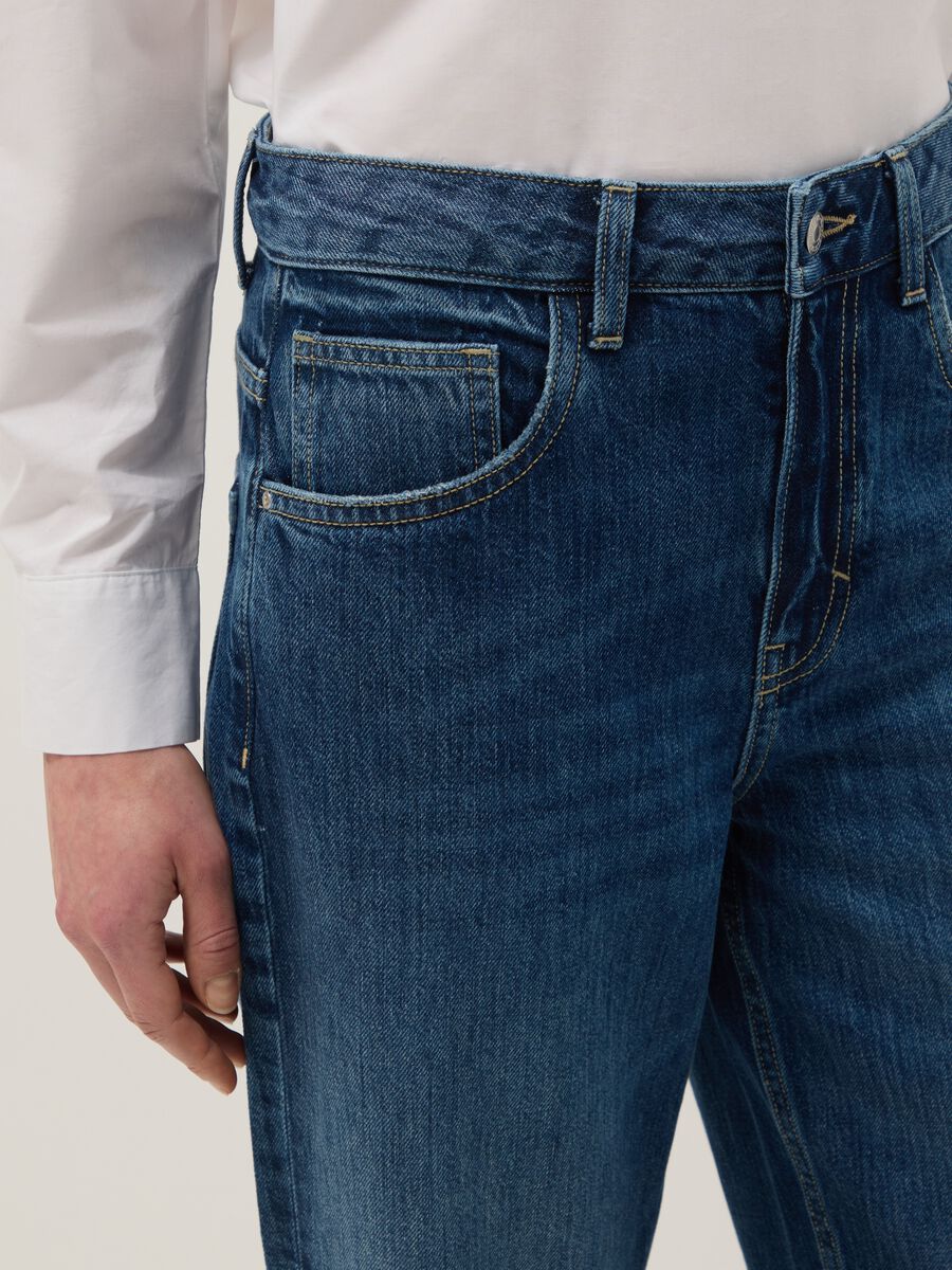 Pure Cotton Blue Baggy Fit Jeans_3