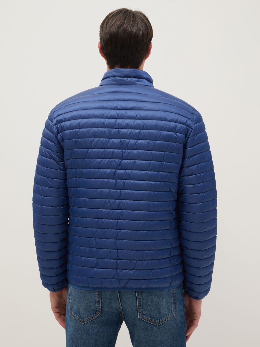 Giacca imbottita blu regular fit con zip_2