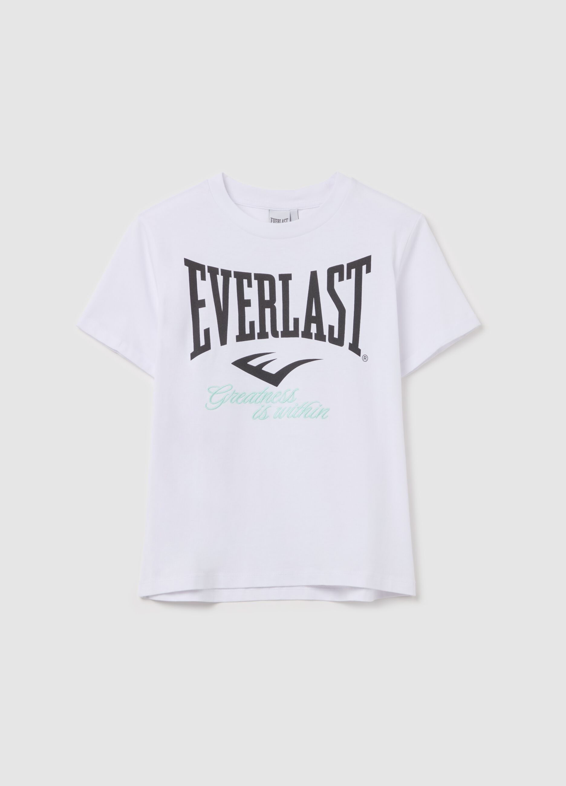 T-shirt with logo print and embroidery