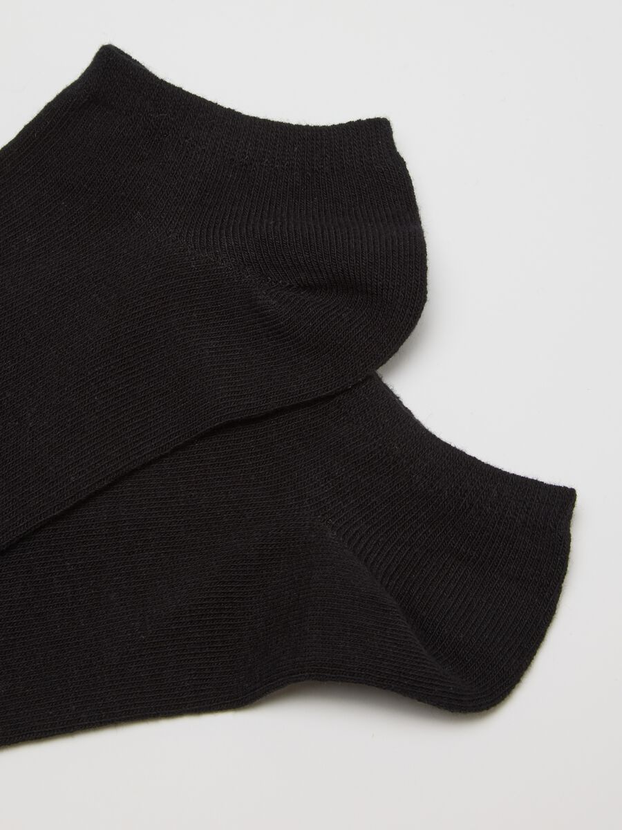 Multipack of short black sports socks in cotton blend_1
