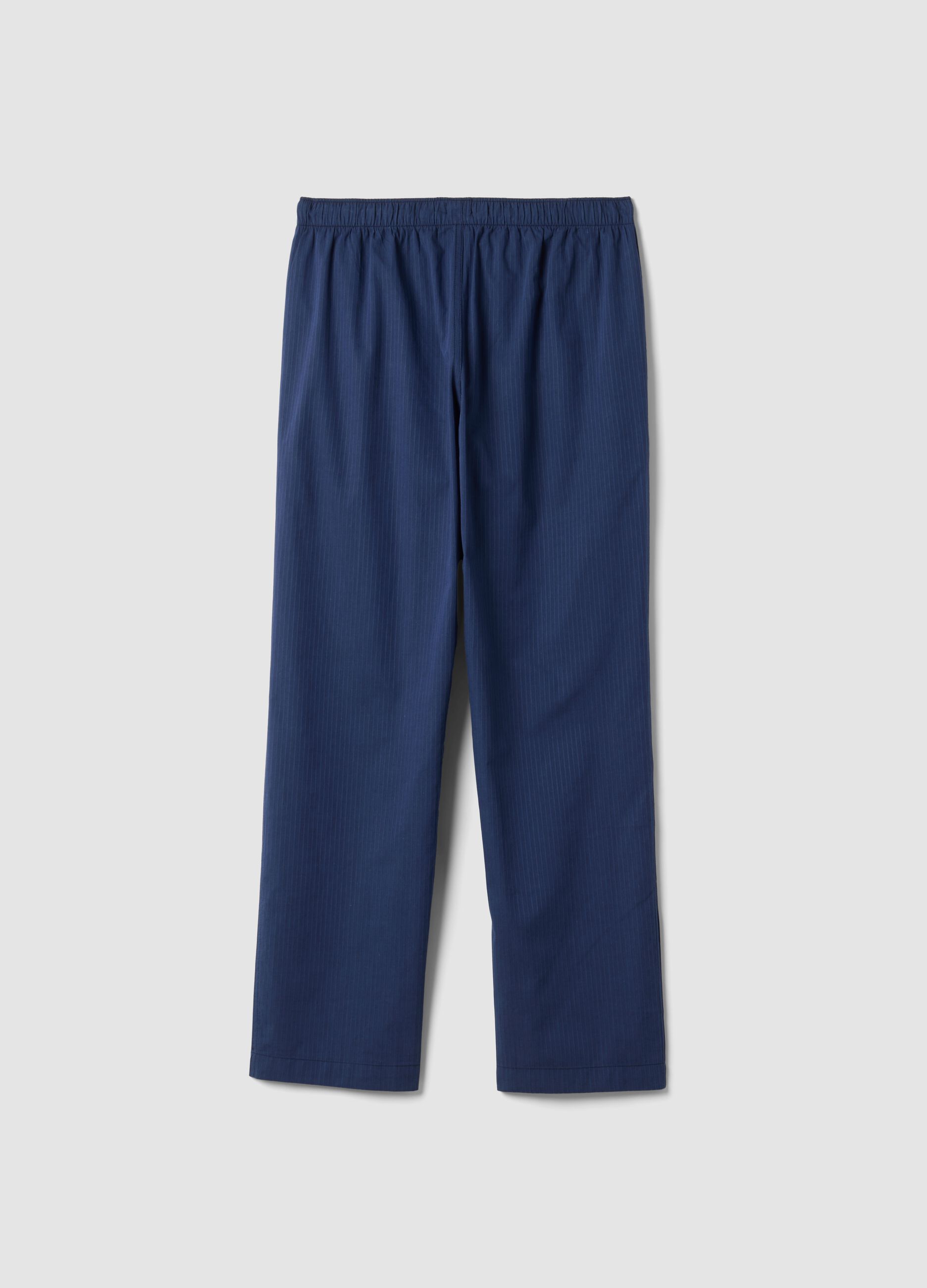 Blue organic cotton pyjama trousers